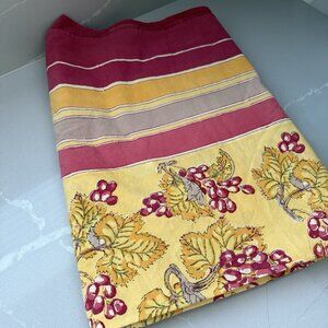 Couleur Nature 59x86” Tablecloth Square French Country Red Yellow Floral Cotton